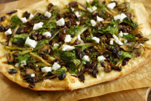 Mushroom & Fennel Pizza with a Spicy Pistachio Agave Balsamic Glaze
