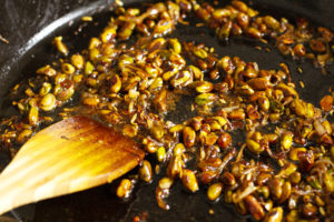 Mushroom & Fennel Pizza with a Spicy Pistachio Agave Balsamic Glaze