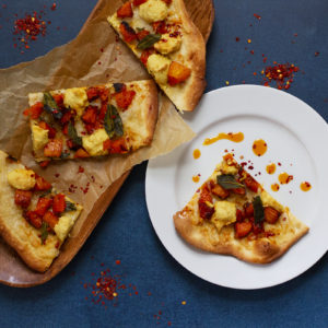 Roasted Butternut Sage and Almond Ricotta Pizza