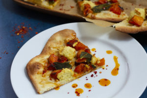 Roasted Butternut Sage and Almond Ricotta Pizza