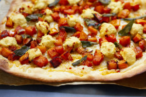 Roasted Butternut Sage and Almond Ricotta Pizza