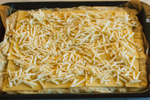 Cured Olives and Provolone Sicilian Pizza