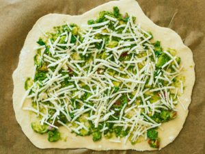 Chipolte Mushroom and Gucamole Pizza