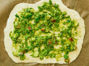 Chipotle Mushroom and Guacamole Pizza