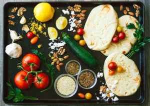 Spiced Tomato Naan Pizza
