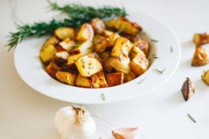 Roasted Garlic Rosemary Yukon Potatoes