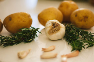 Roasted Garlic Rosemary Yukon Potatoes