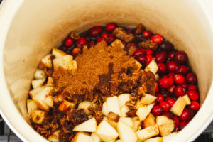 Fig, Apple, & Cointreau Cranberry Sauce