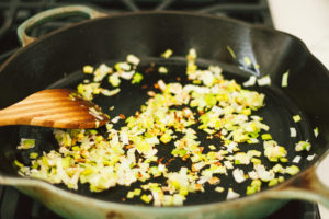 leeks and garlic