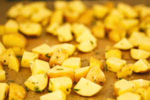 Roasted Garlic Rosemary Yukon Potatoes