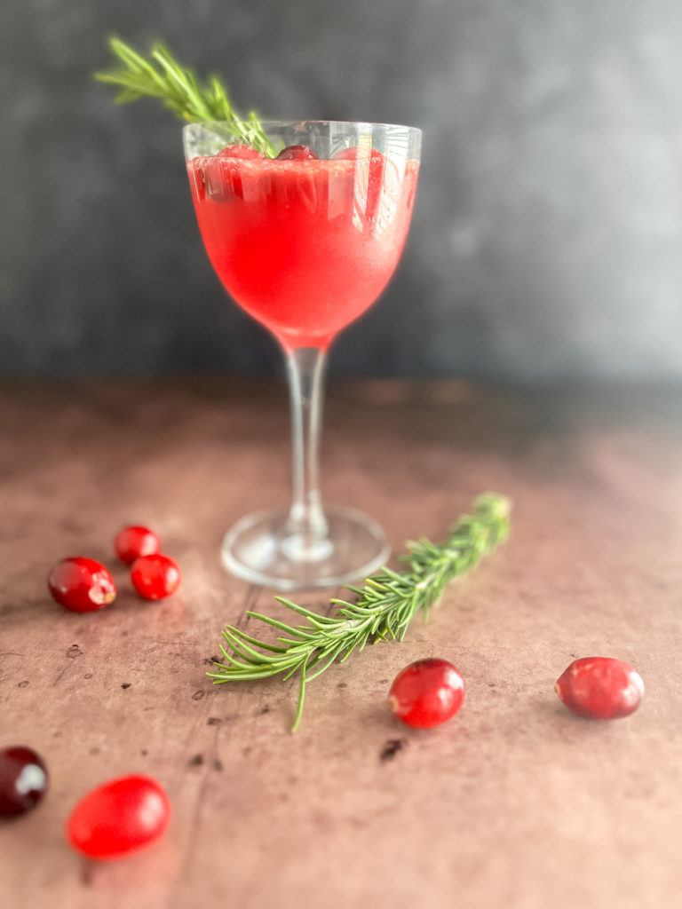 Cranberry Champagne Non-Alcoholic Cocktail