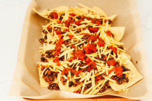 Vegan Sheet Pan Nachos with Quinoa Black Bean Taco Meat