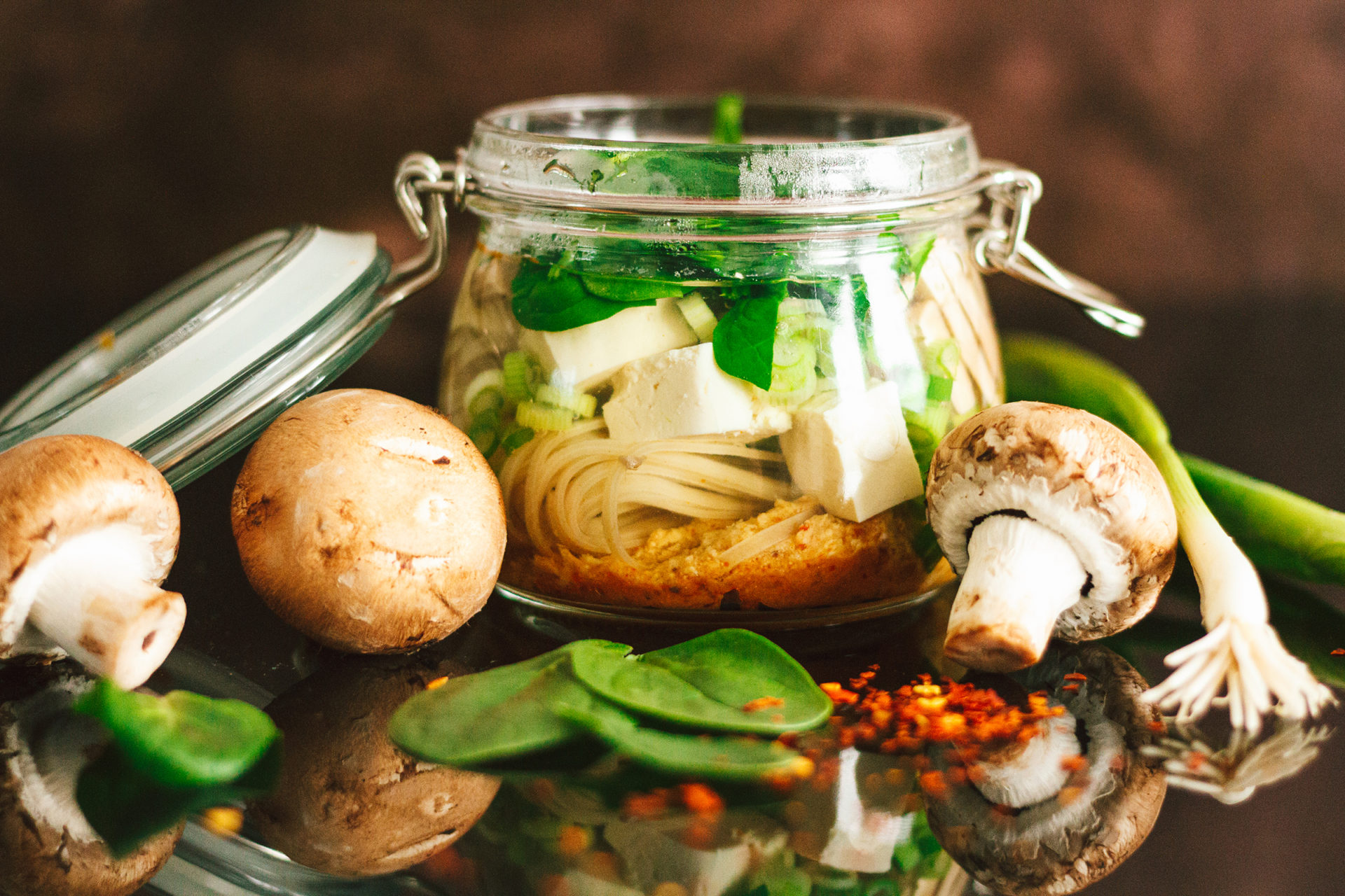 Mason Jar Miso Noodle Soup