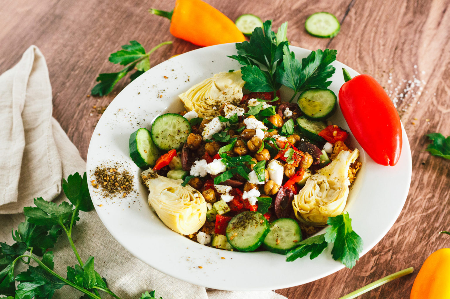 Mediterranean Vegetable Couscous Bowl Another Vegan Food Blog