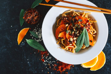 Crispy Chili Noodles with Roasted Butternut and Sage