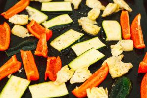 Roasted Vegetable Sandwich with Rosemary Garlic White Bean Spread on Focaccia
