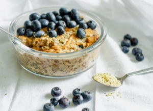 Blueberry Chia Cinnamon Overnight Oats