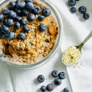 Blueberry Chia Cinnamon Overnight Oats