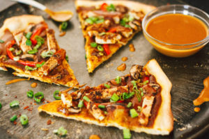 Peanut Curry Chick’n Pizza