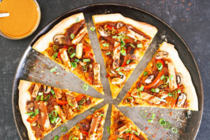 Peanut Curry Chick’n Pizza