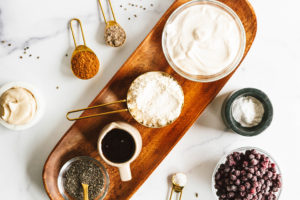 Whole Wheat Blueberry Cardamom Chia Muffins