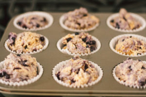 Whole Wheat Blueberry Cardamom Chia Muffins