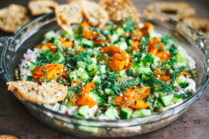 Vegan Everything Bagel Dip with Carrot Lox