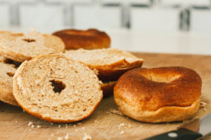 Whole Wheat Vegan Pepperoni Pizza Bagels
