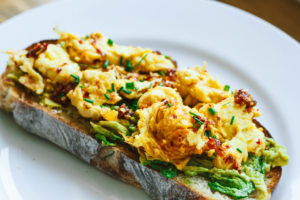 Chili Crisp JUST Egg Avocado Toast