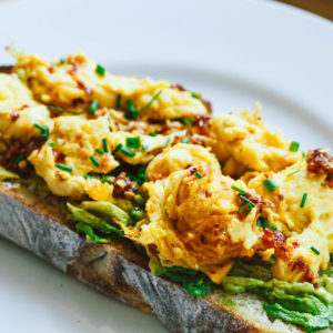 Chili Crisp JUST Egg Avocado Toast