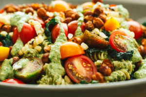 Summer Veggie Pasta Salad with Smokey Chickpeas