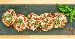 Whole Wheat Vegan Pepperoni Pizza Bagels