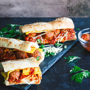 Quick Game Day Vegan Meatball Subs