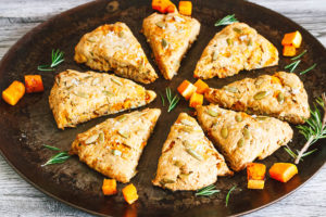 Whole Grain Butternut Rosemary Parmesan Scones