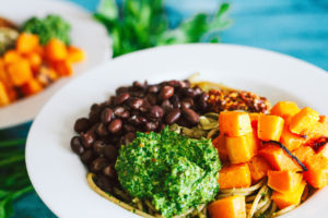 Roasted Butternut and Black Bean Chimichurri Bowl