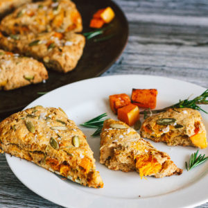 Whole Grain Butternut Rosemary Parmesan Scones