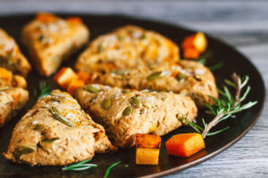 Whole Grain Butternut Rosemary Parmesan Scones