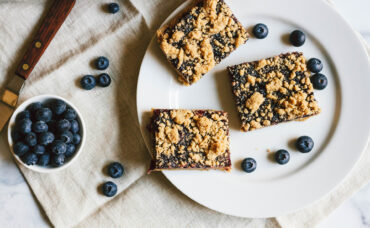 Blueberry, Lemon, Cardamom Shortbread Jam Bars